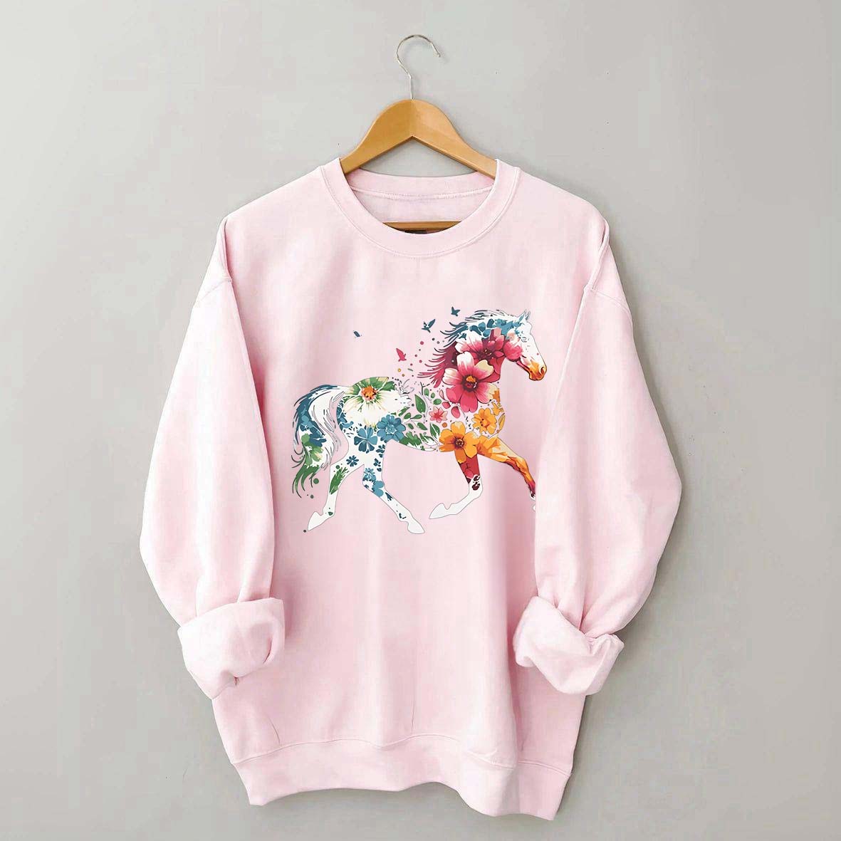 Floral Horse Wildflower Sweatshirt