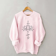 Minimalist Yoga Floral Sweatshirt