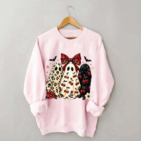 Cherry Ghost Coquette Halloween Sweatshirt