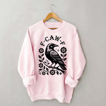 F-Caw-F Wildflowers Black Bird Sweatshirt
