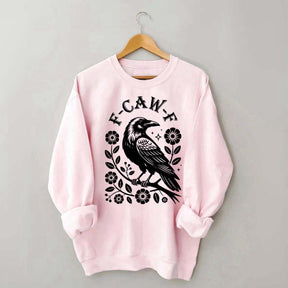 F-Caw-F Wildflowers Black Bird Sweatshirt