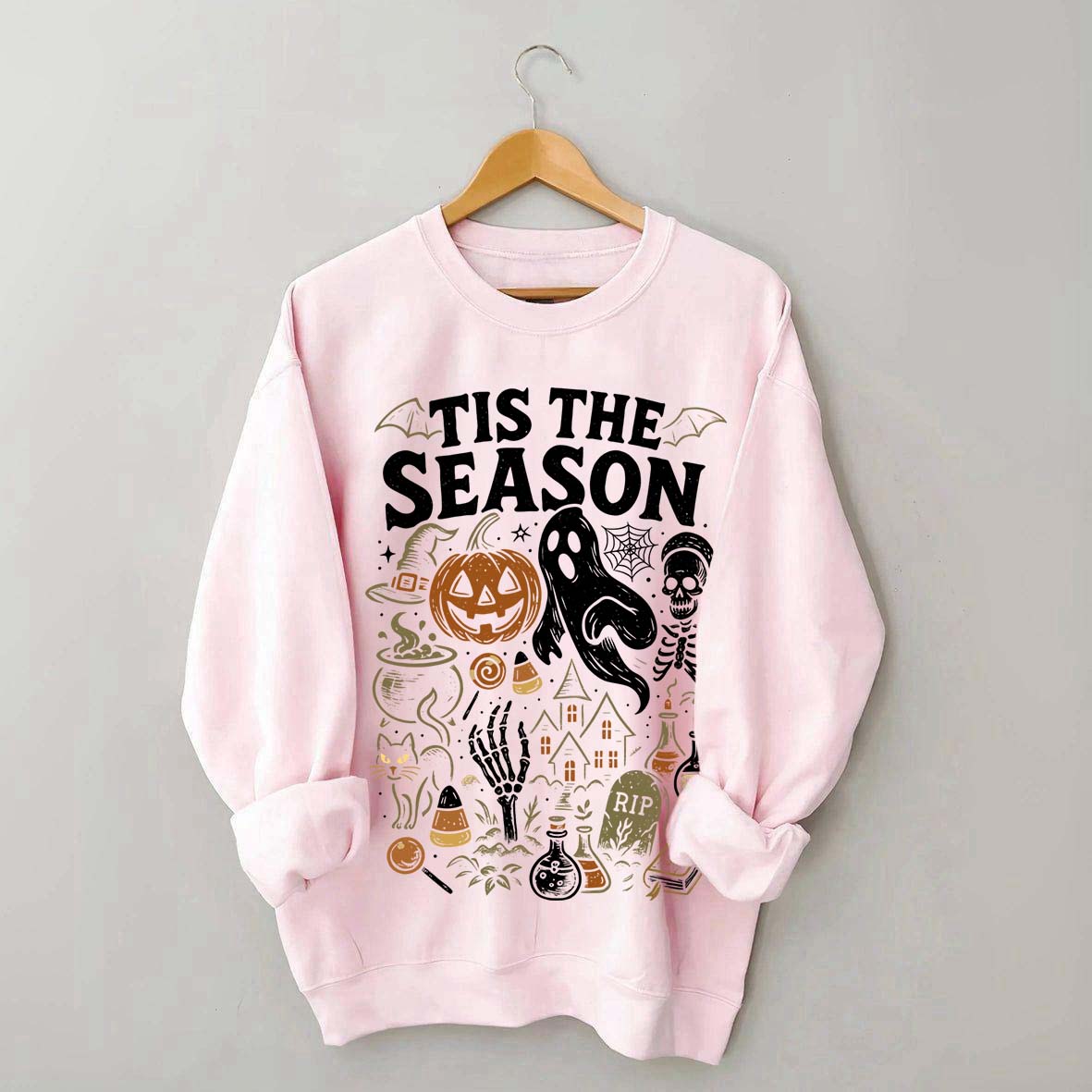 Tis' the Season Pumpkin Ghost Cute Sweatshirt