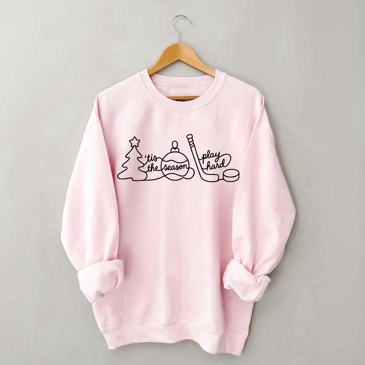 Hockey Mom Tis The Season Christmas Sweatshirt