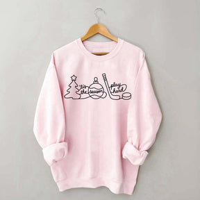 Hockey Mom Tis The Season Christmas Sweatshirt
