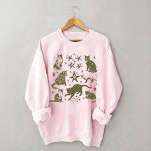 Vintage Cat Star Graphic Sweatshirt