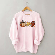 Fall Football Pumpkin Graphic Sweatshirt