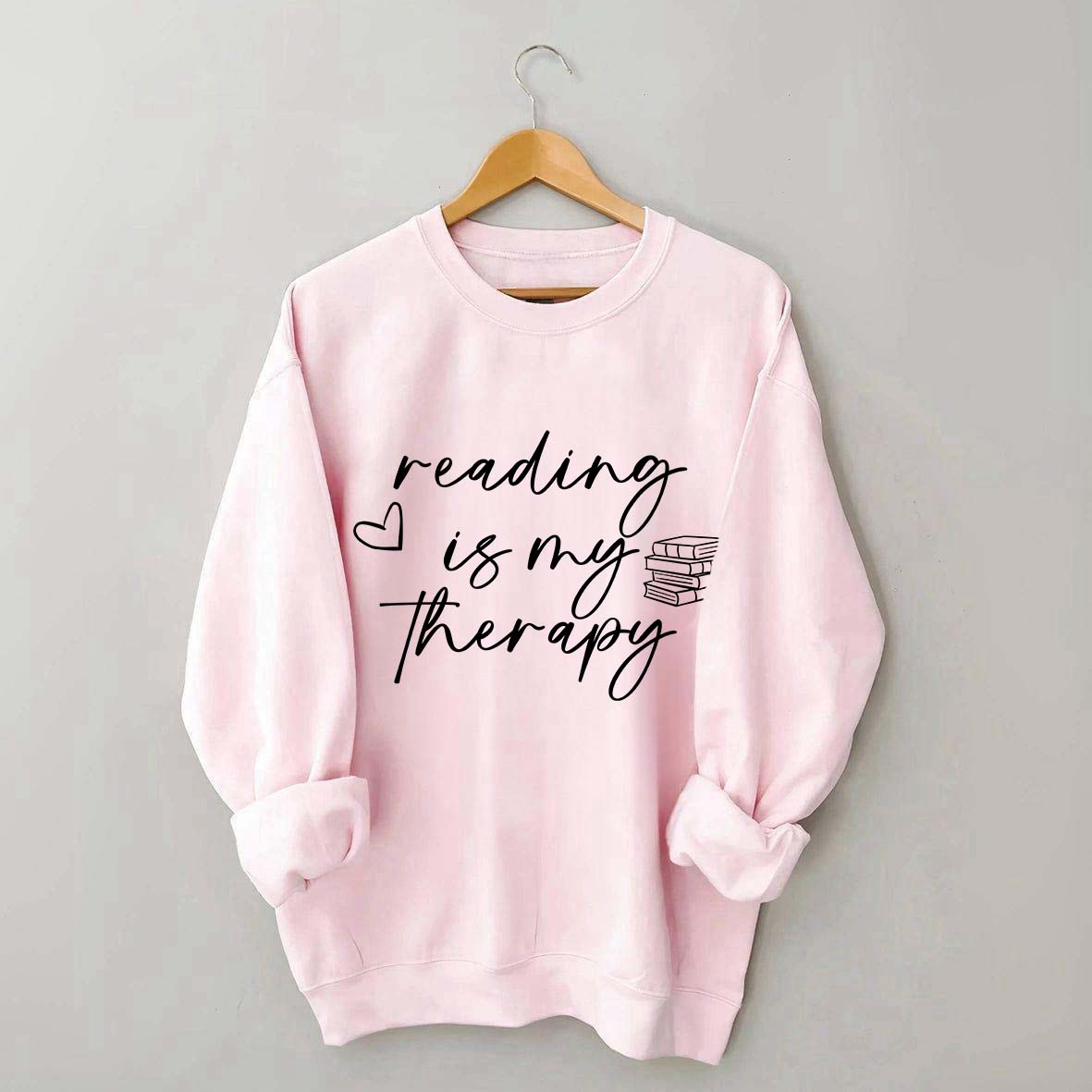 Cute Reading Is My Therapy Sweatshirt
