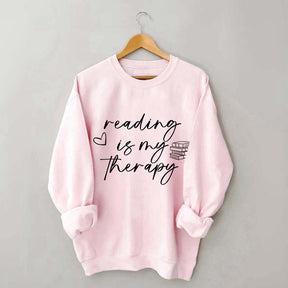 Cute Reading Is My Therapy Sweatshirt