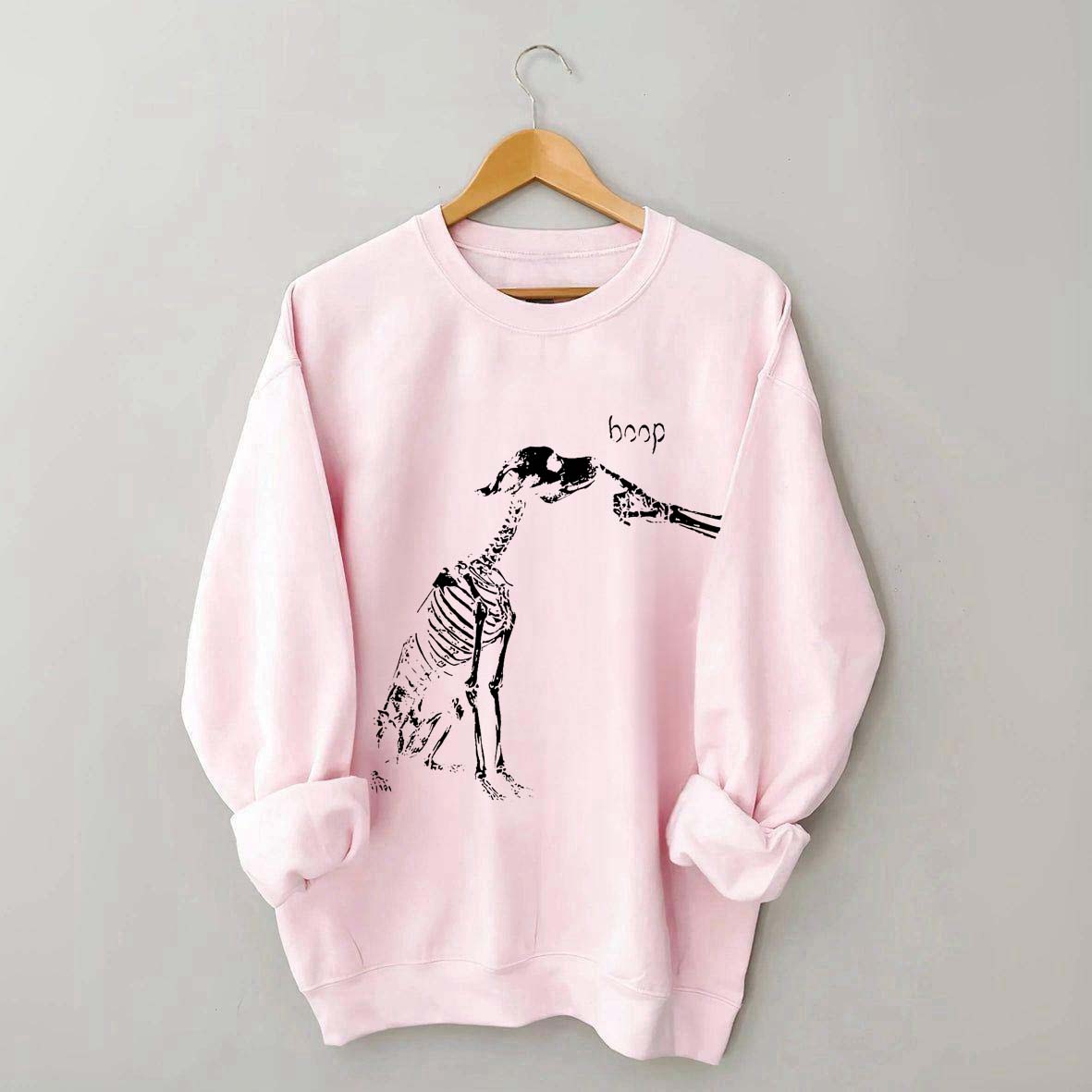 Dog Skeleton Boop Halloween Sweatshirt