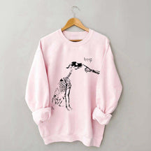 Dog Skeleton Boop Halloween Sweatshirt