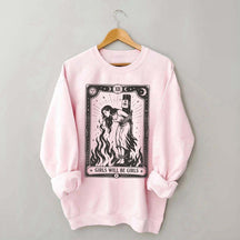 Retro Girls Will Be Girls Witch With Sigarete Sweatshirt