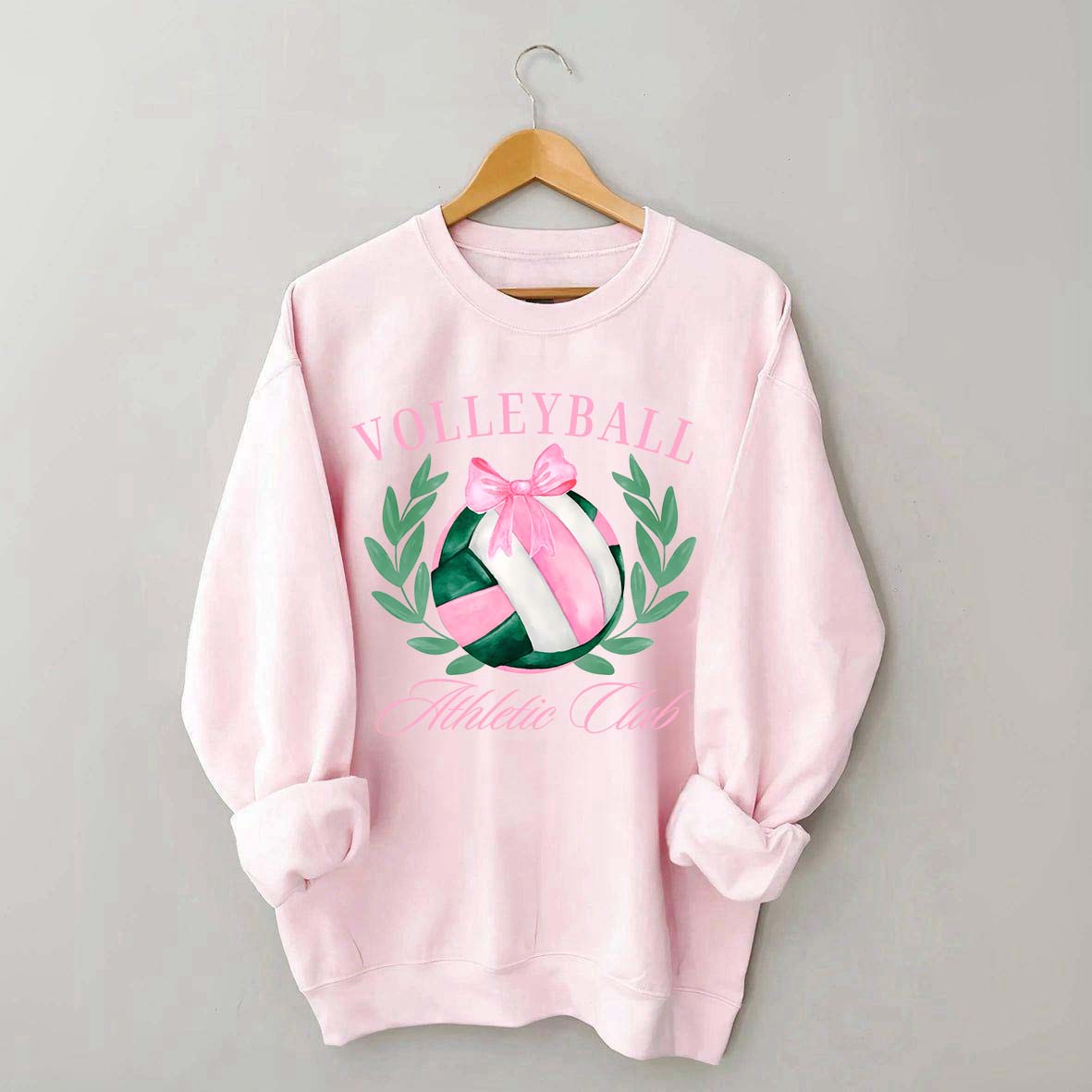 Coquette Bow Volleyball Preppy Sweatshirt