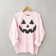 Retro Fall Pumpkin Face Sweatshirt