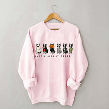 Spooky Boston Terrier Halloween Sweatshirt