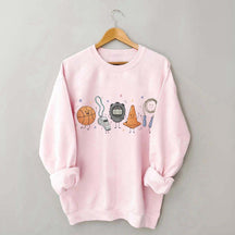 PE Teacher Doodle Character Sweatshirt