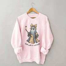 Retro Patchwork Ghost Hockey Sweatshirt