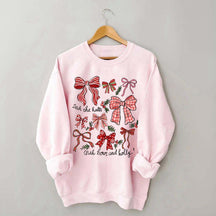 Christmas Coquette Bow Holiday Sweatshirt