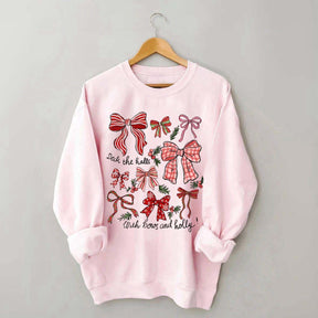 Christmas Coquette Bow Holiday Sweatshirt