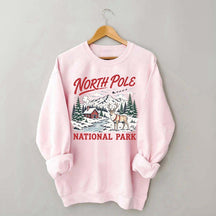 North Pole National Park Retro Christmas Sweatshirt
