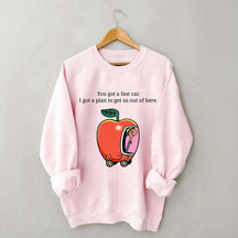 Apple Car Driving Fast Car Sweatshirt
