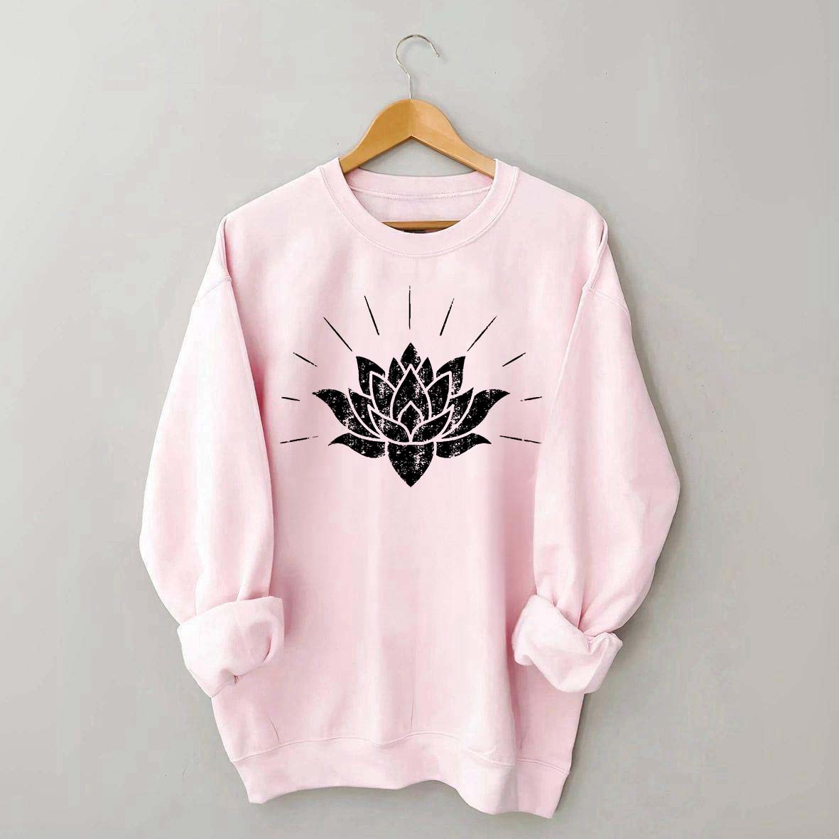 Lotus Burst Strappy Yoga Lover Sweatshirt