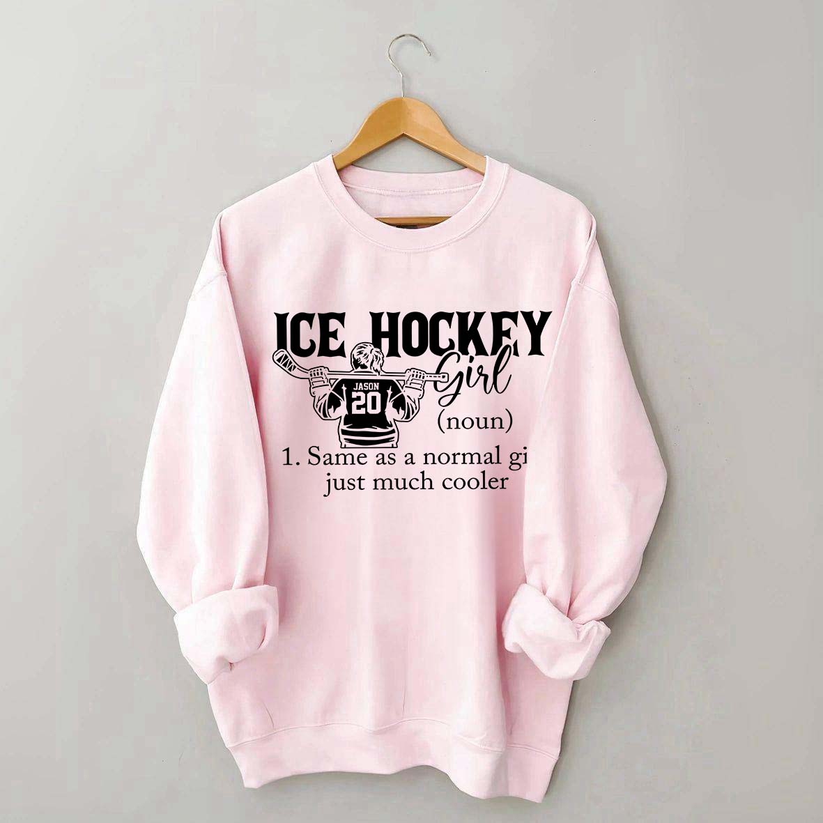 Personalized Hockey Girl Sweatshirt