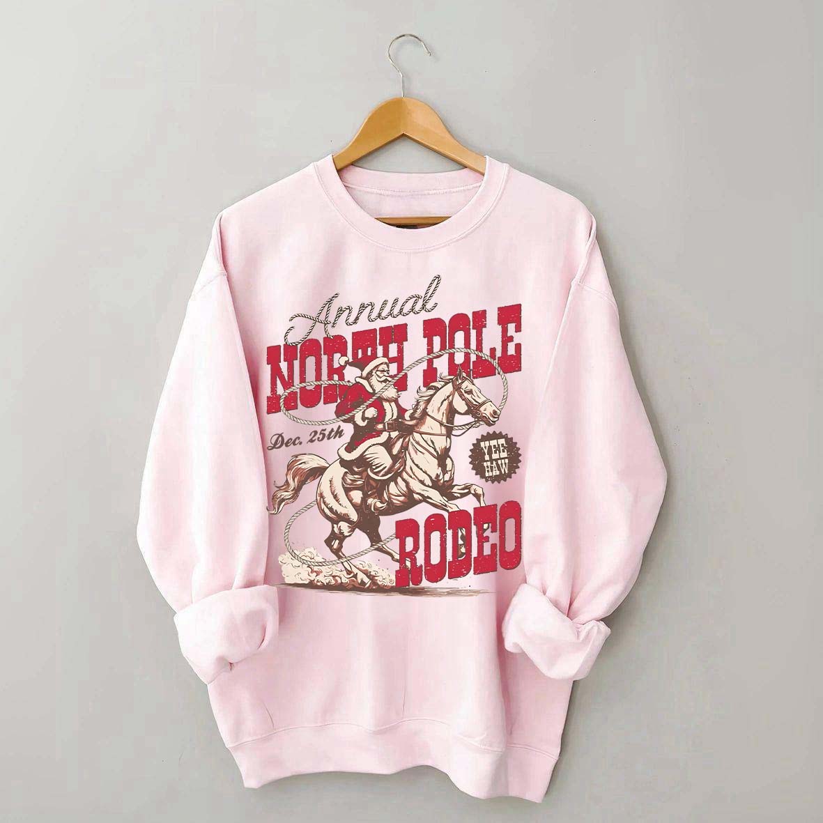 Annual North Pole Rodeo Western Christmas Sweatshirt