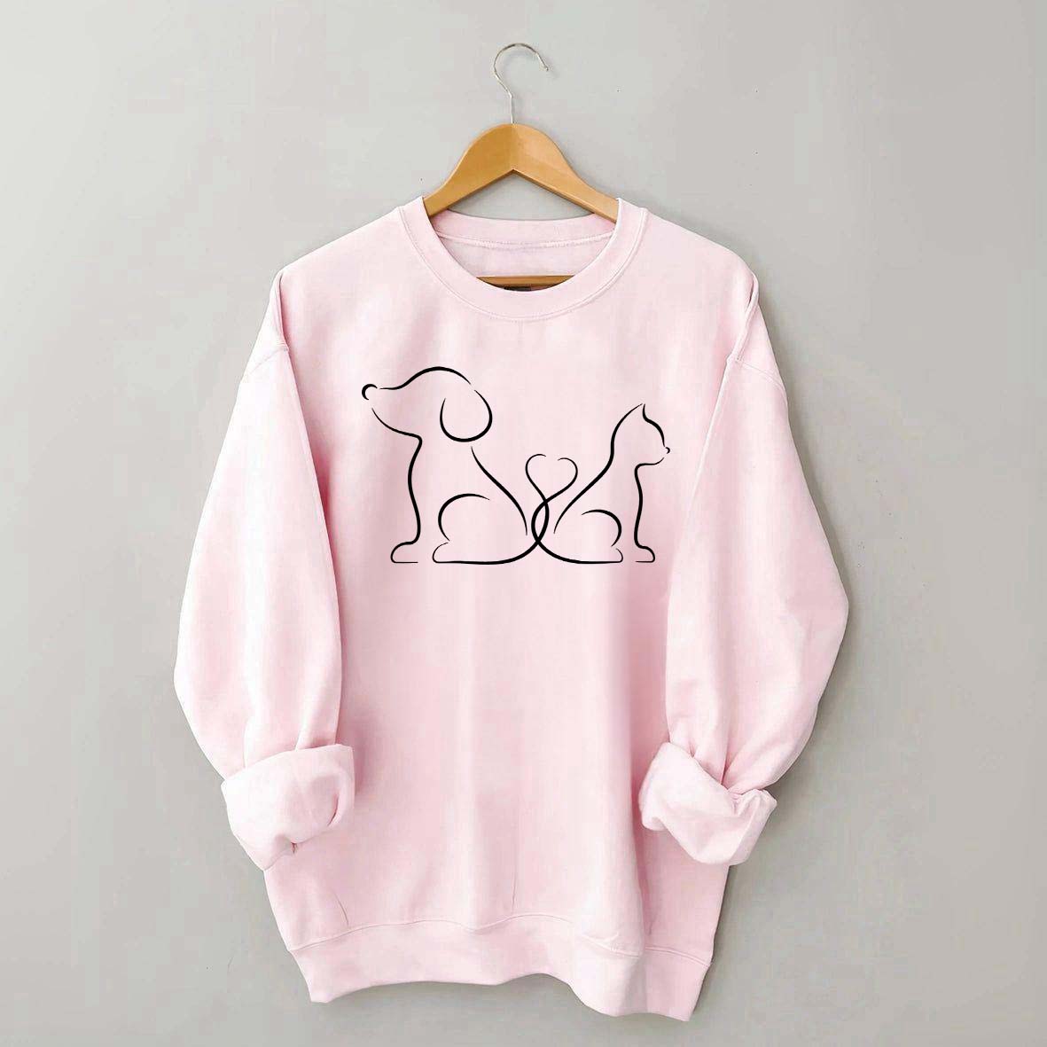 Cat Dog Lover Cute Sweatshirt