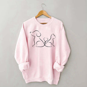 Cat Dog Lover Cute Sweatshirt