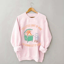 This Little Light of Mine I'm Gonna Let It Shine Racoon Sweatshirt