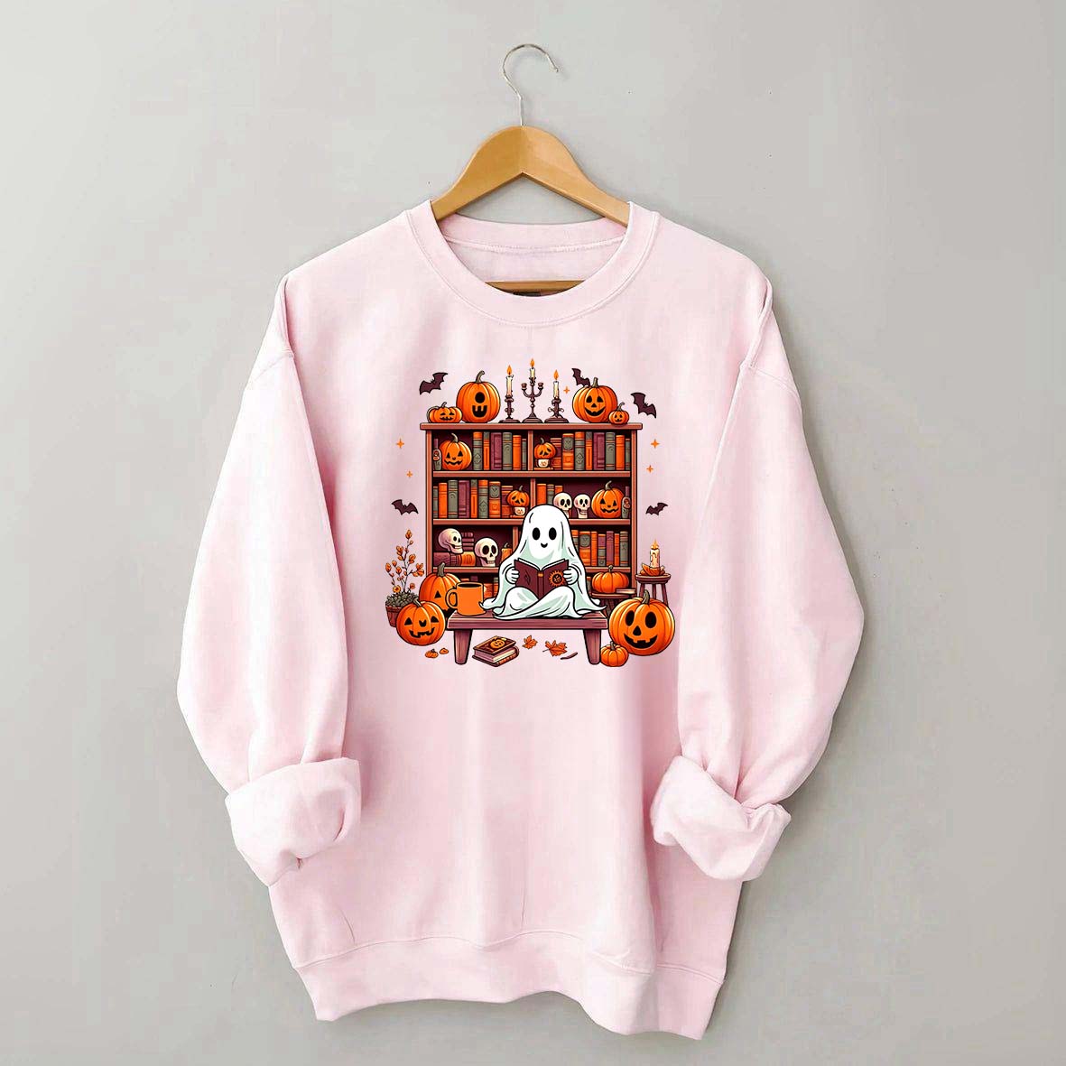 Ghost Book Reader Literature Lover Sweatshirt