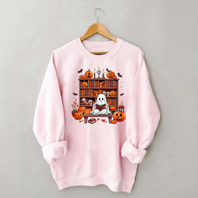 Ghost Book Reader Literature Lover Sweatshirt