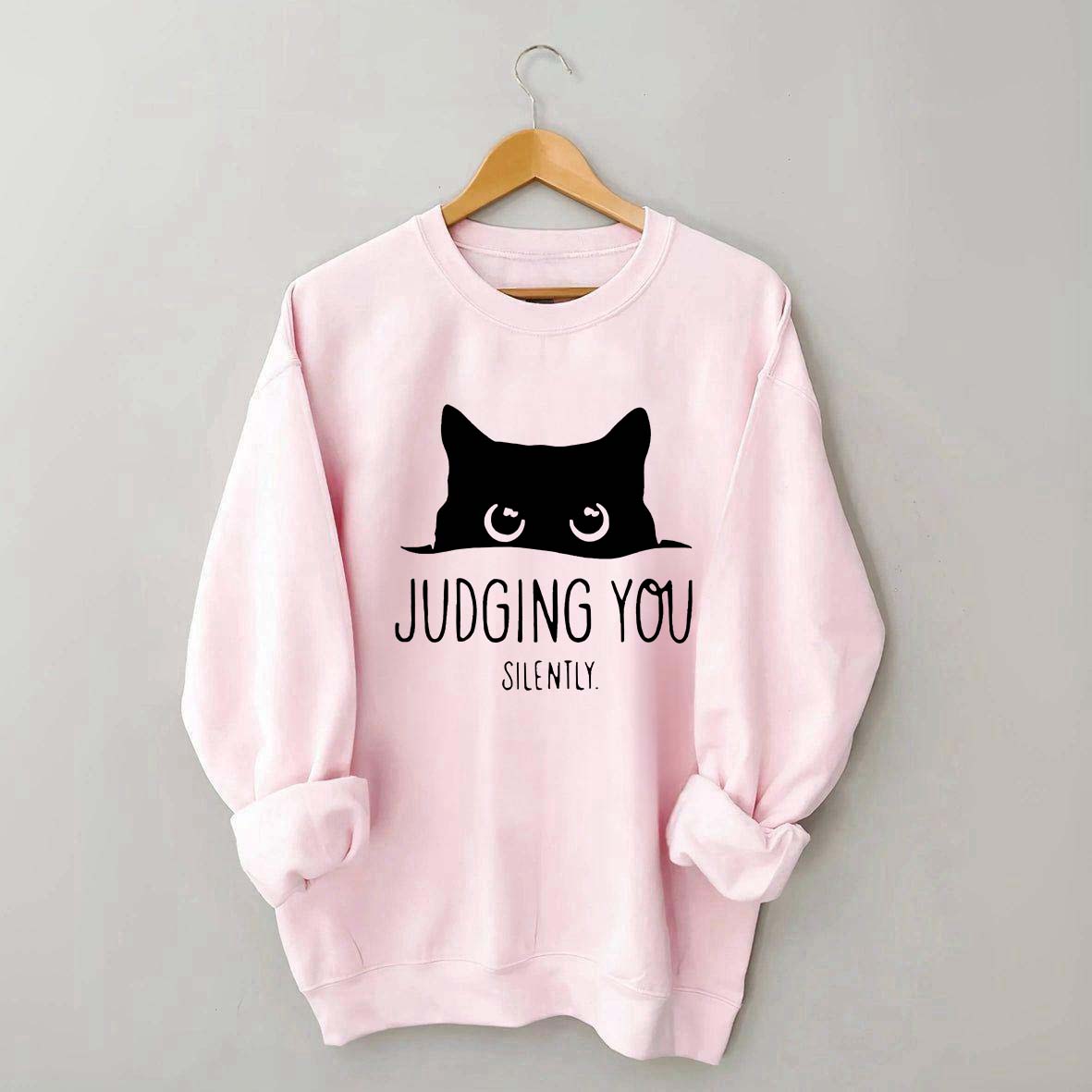 Judging You Silently Black Cat Sweatshirt