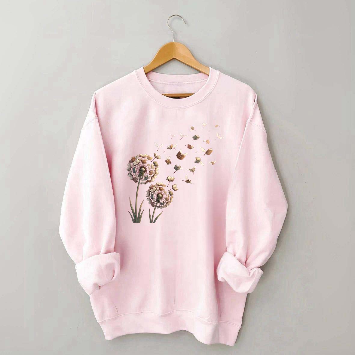 Bookish Women Funny Dandelion Books Sweatshirt