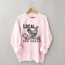 Happy Easter Retro Chicken Farmer Gifts Sweatshirt