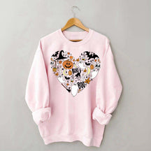 Happy Halloween Doodles Heart Sweatshirt