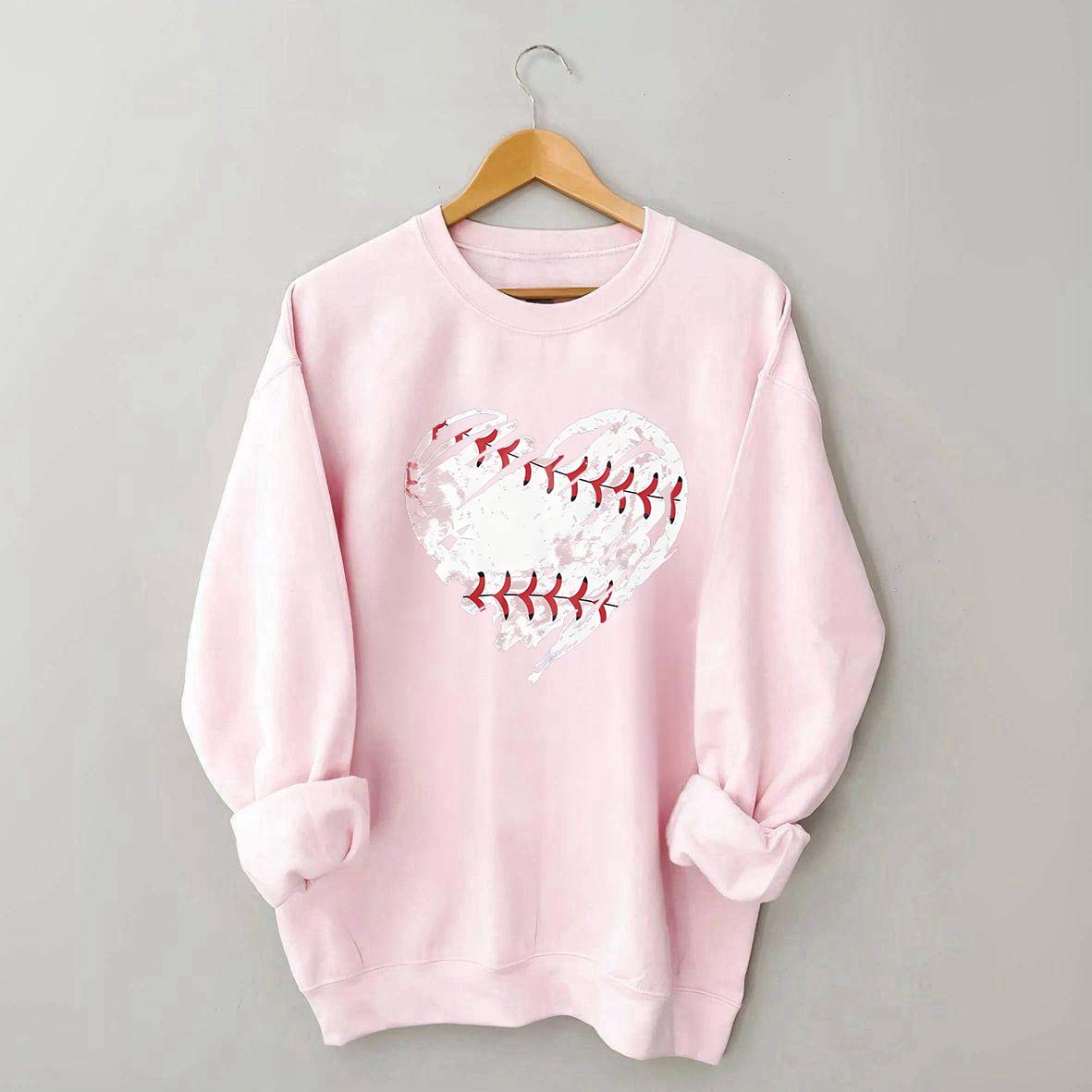 Baseball Heart Graphic Sweatshirt