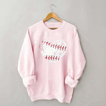 Baseball Heart Graphic Sweatshirt