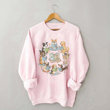 Bookworm Fiction Dog Reading Sweatshirt