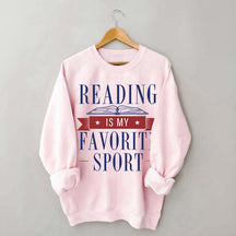 Reading Is My Favorite Sport Librarian Lover Sweatshirt