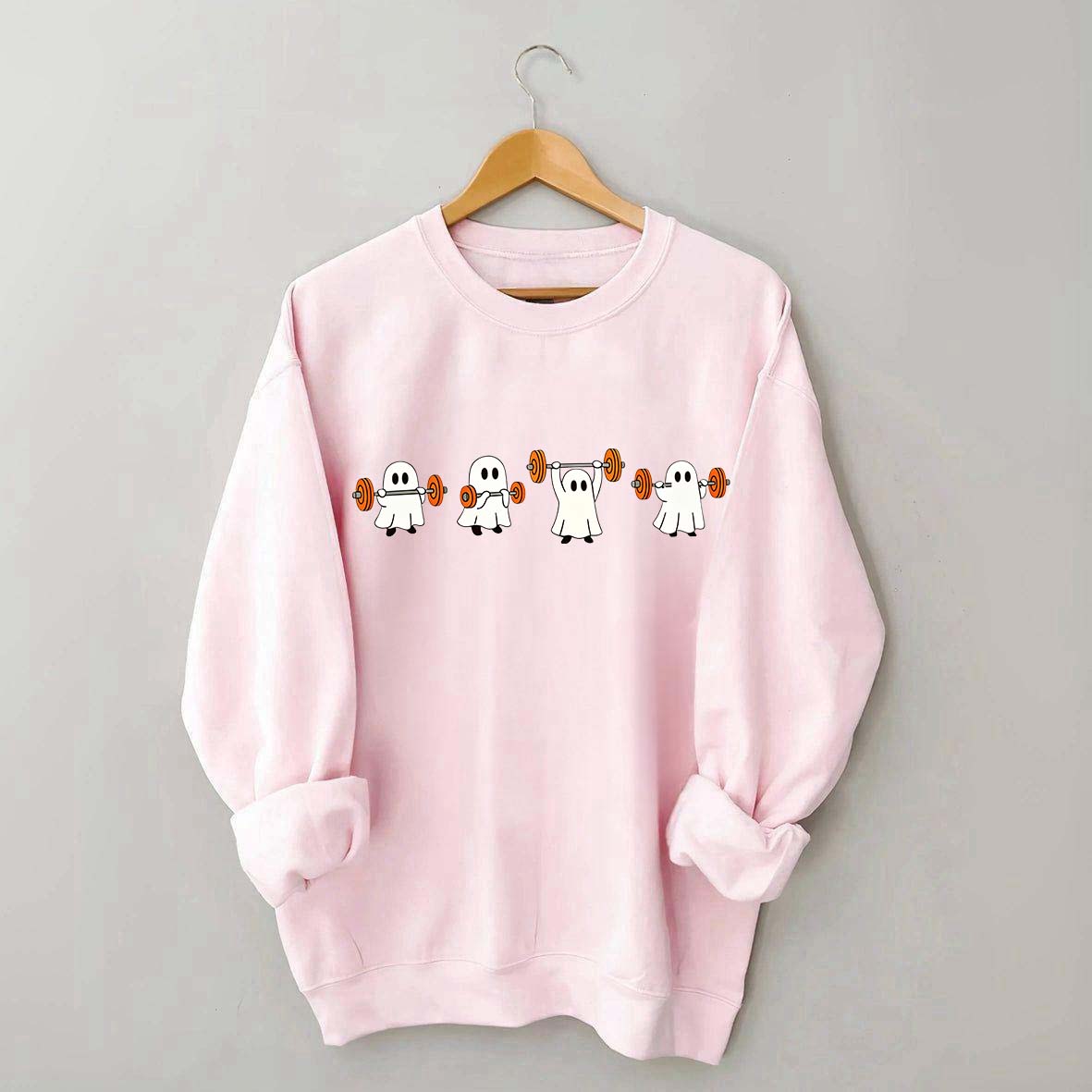 Weight Lifting Ghosts Halloween Sweatshirt