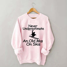 Old Man on Skis Sweasthirt