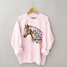 Just A Girl Who Loves Horses Farmer Sweatshirt