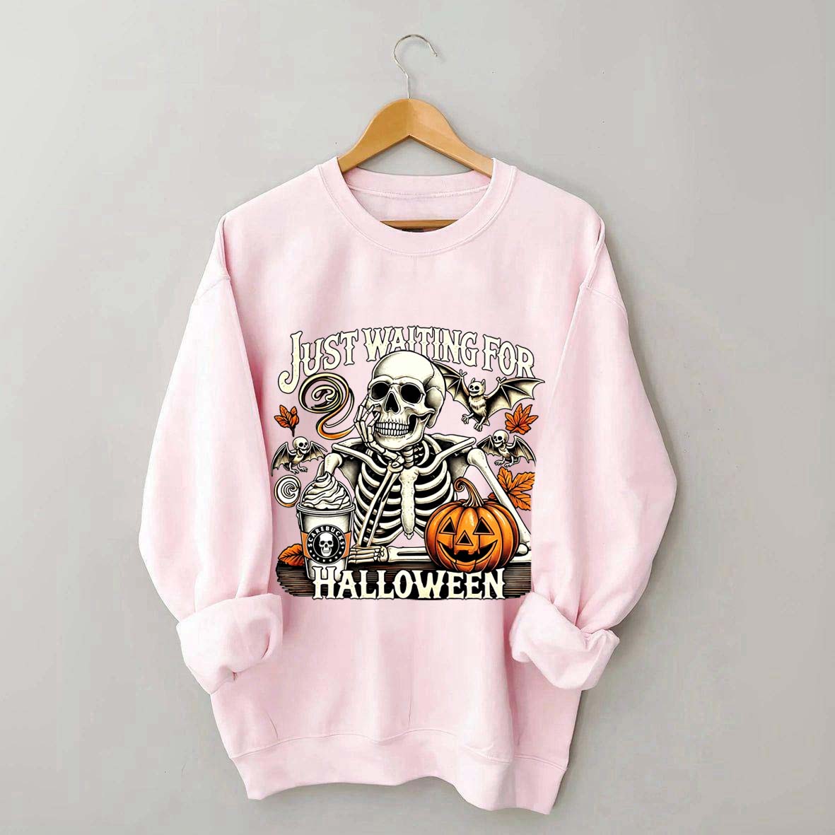 Just Waiting for Halloween Retro Halloween Sweatshirt