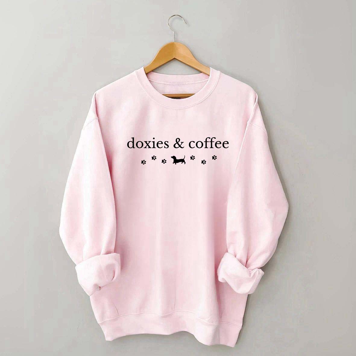 Dachshund Doxie And Coffee Sweatshirt