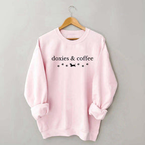 Dachshund Doxie And Coffee Sweatshirt