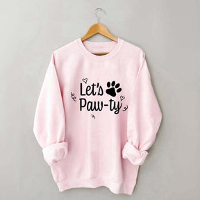 Lets Paw-Ty Dog Birthday Party Sweatshirt