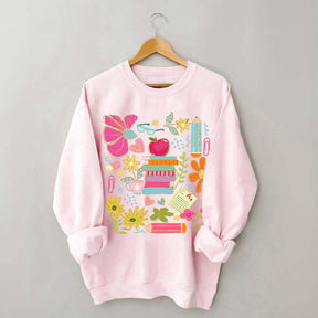 Back to School Bookish Botanical Sweatshirt