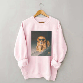 Golden Retriever Drinking Iced Coffee Sweatshirt