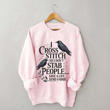Funny I Cross Stitch Sweatshirt